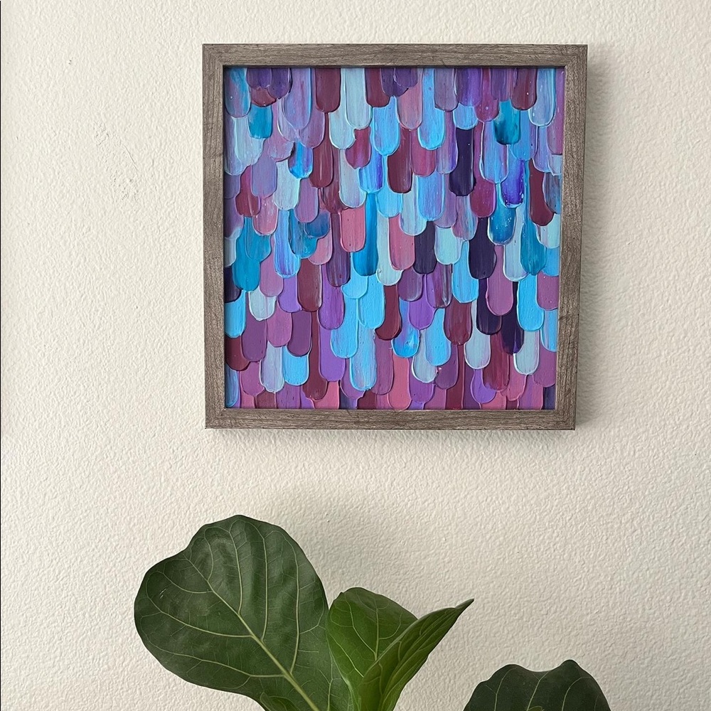 Hand Painted Mermaid Scales Wall Art!